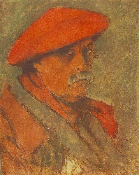 Jozsef Rippl-Ronai Self-portrait with Red Beret china oil painting image